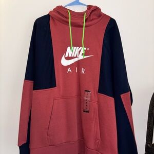 Nike Men's Red and Navy Hoddie